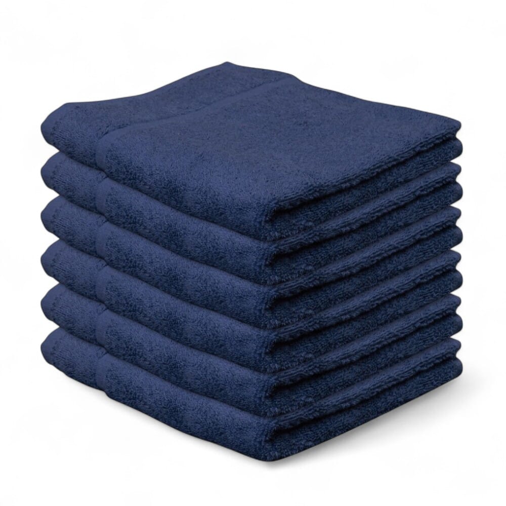 hunsbury hand towels pack of 6 navy