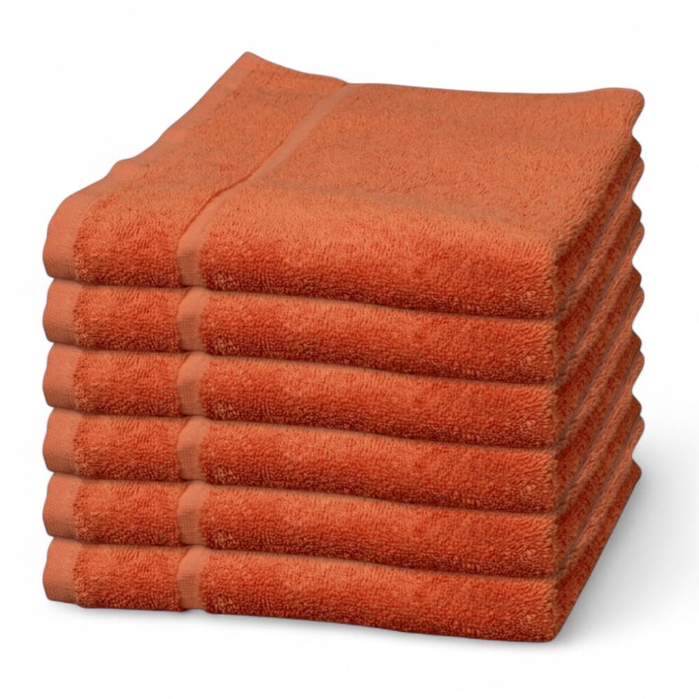 hunsbury hand towels pack of 6 terracotta