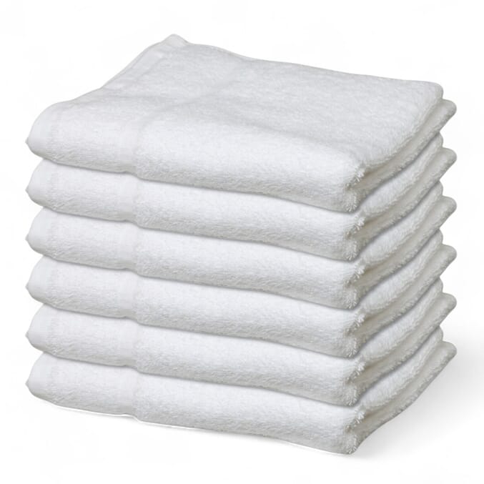 hunsbury hand towels pack of 6 white