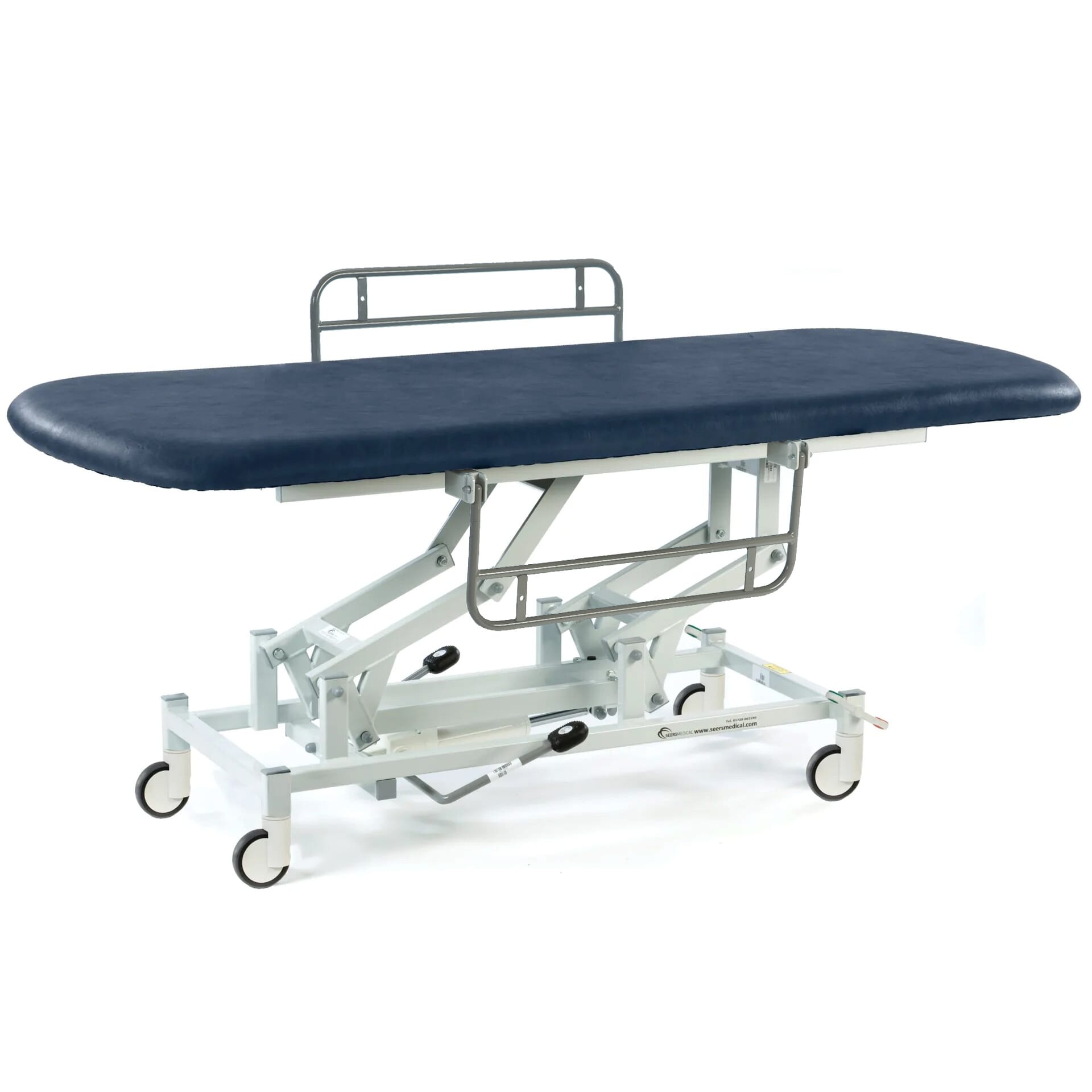 View Hydraulic Changing Table with Large Wheels Dark Blue Painted 1840mm information