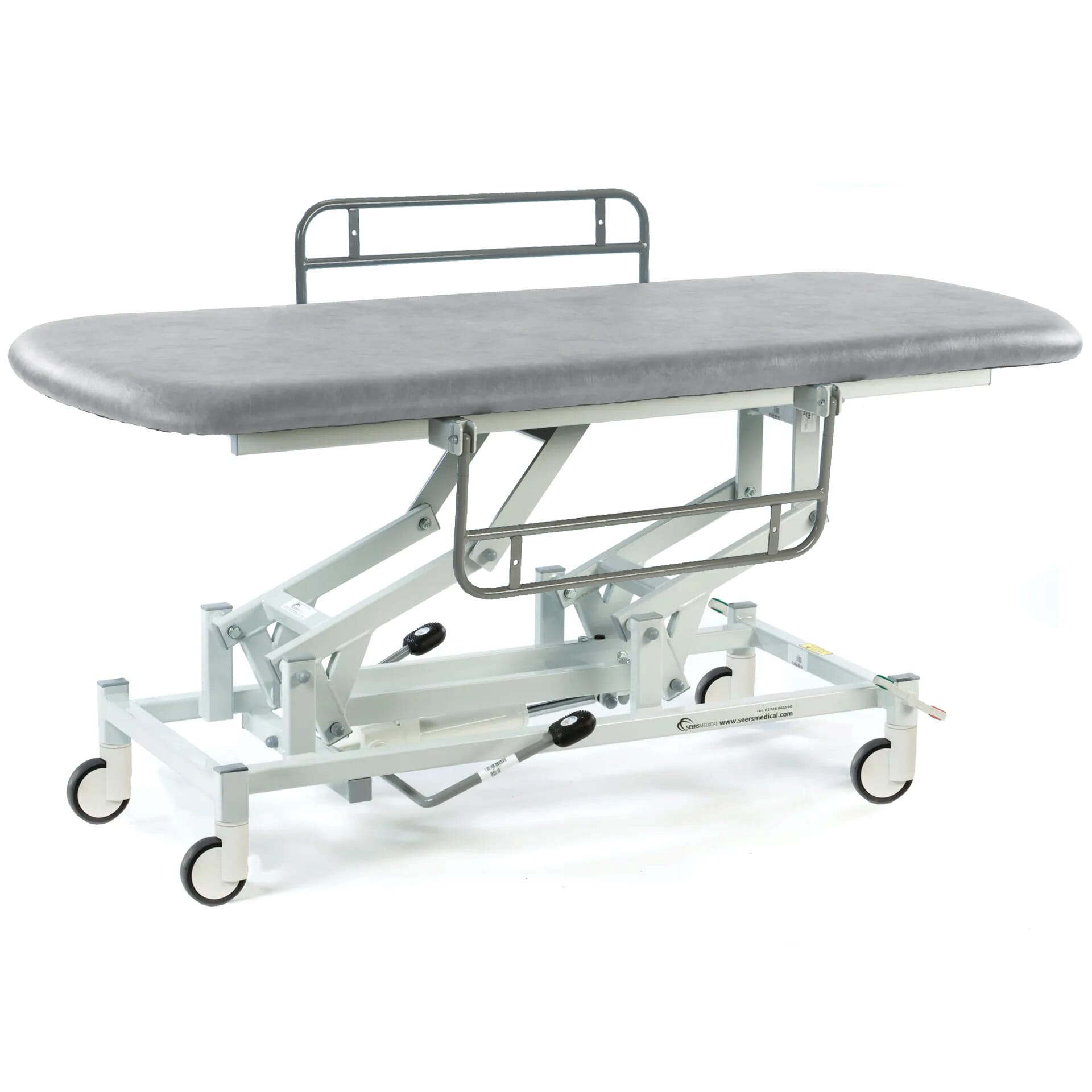 View Hydraulic Changing Table with Large Wheels Light Grey Painted 1520mm information