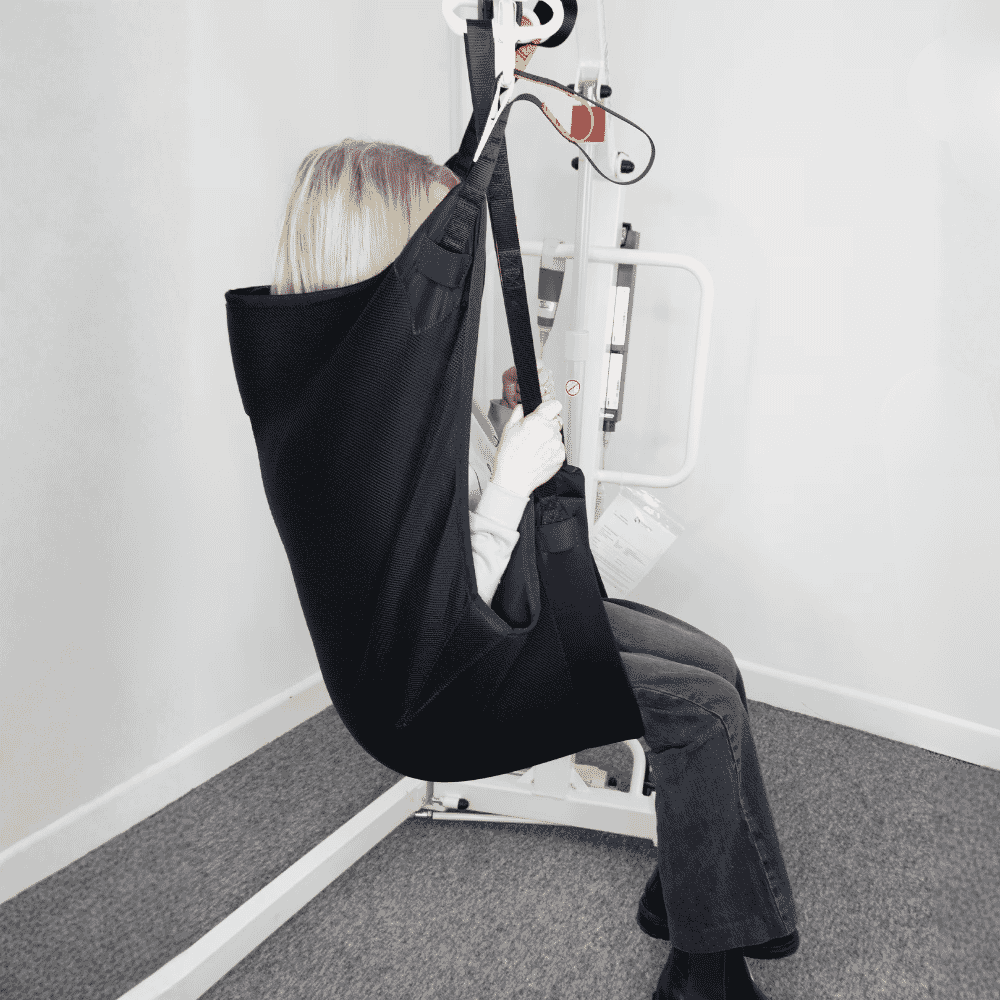 in chair hammock sling side view