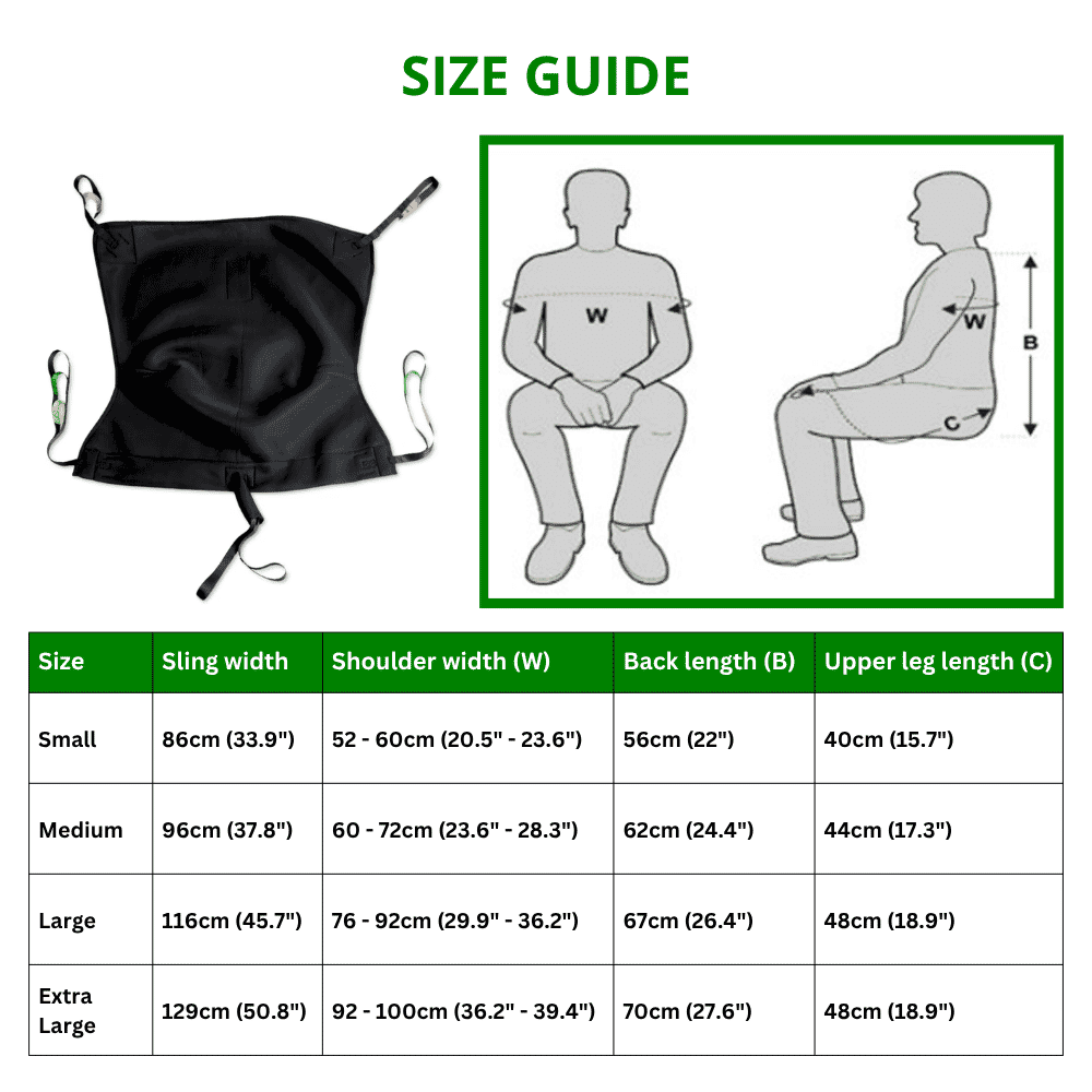 in chair hammock sling size guide
