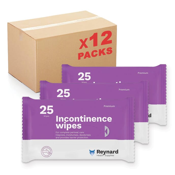 incontinence wipes case of 12 packs