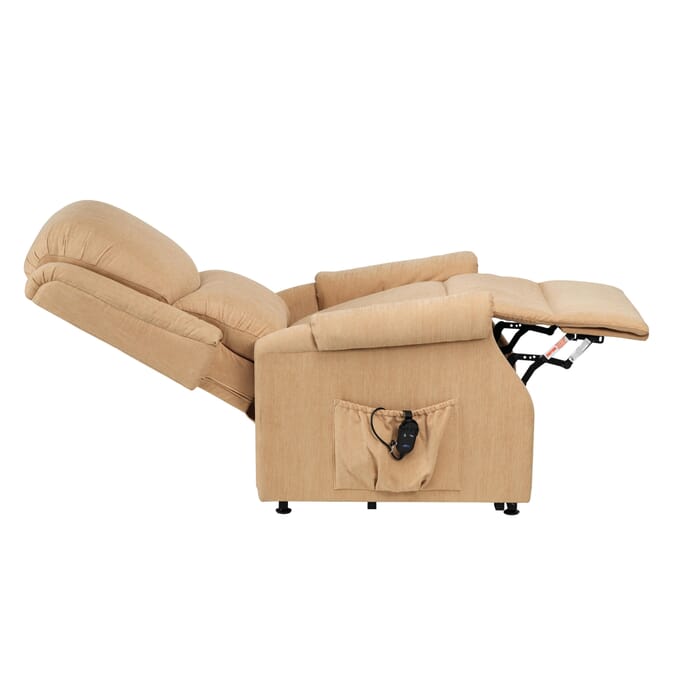 indiana rise and recline chair biscuit reclined
