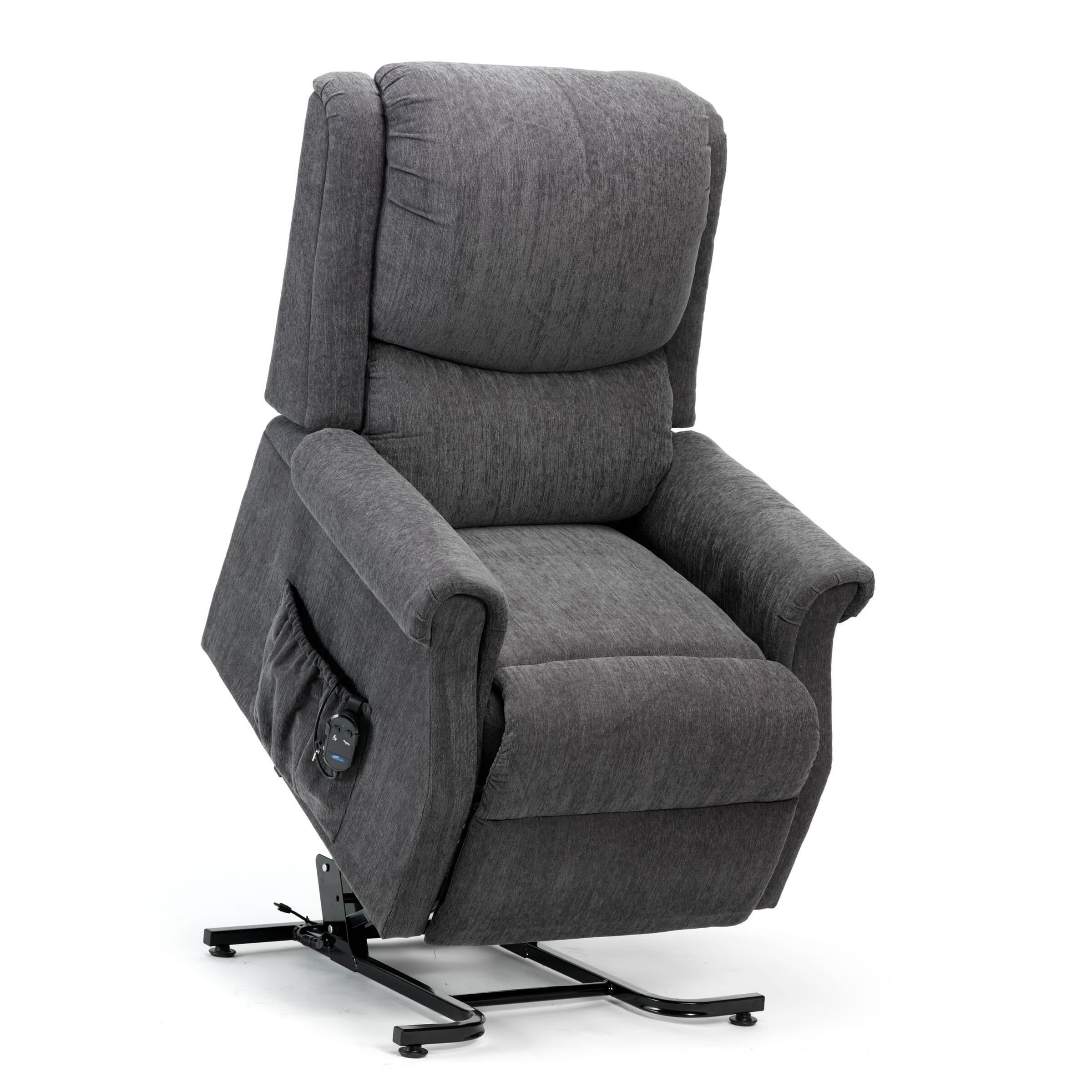 indiana rise and recline chair charcoal raised