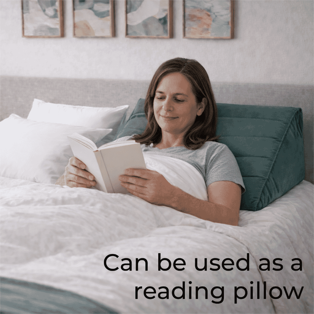 inflatable bed wedge in use