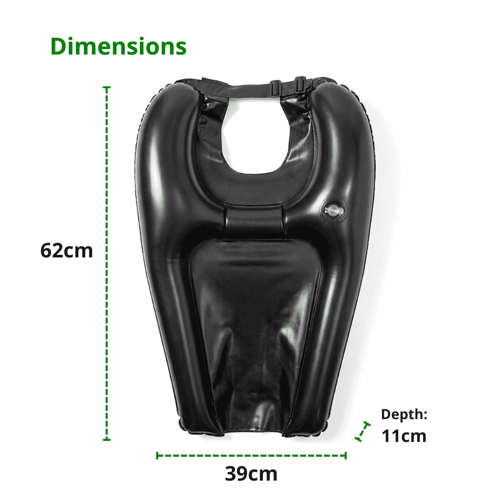 inflatable hair washing tray dimensions