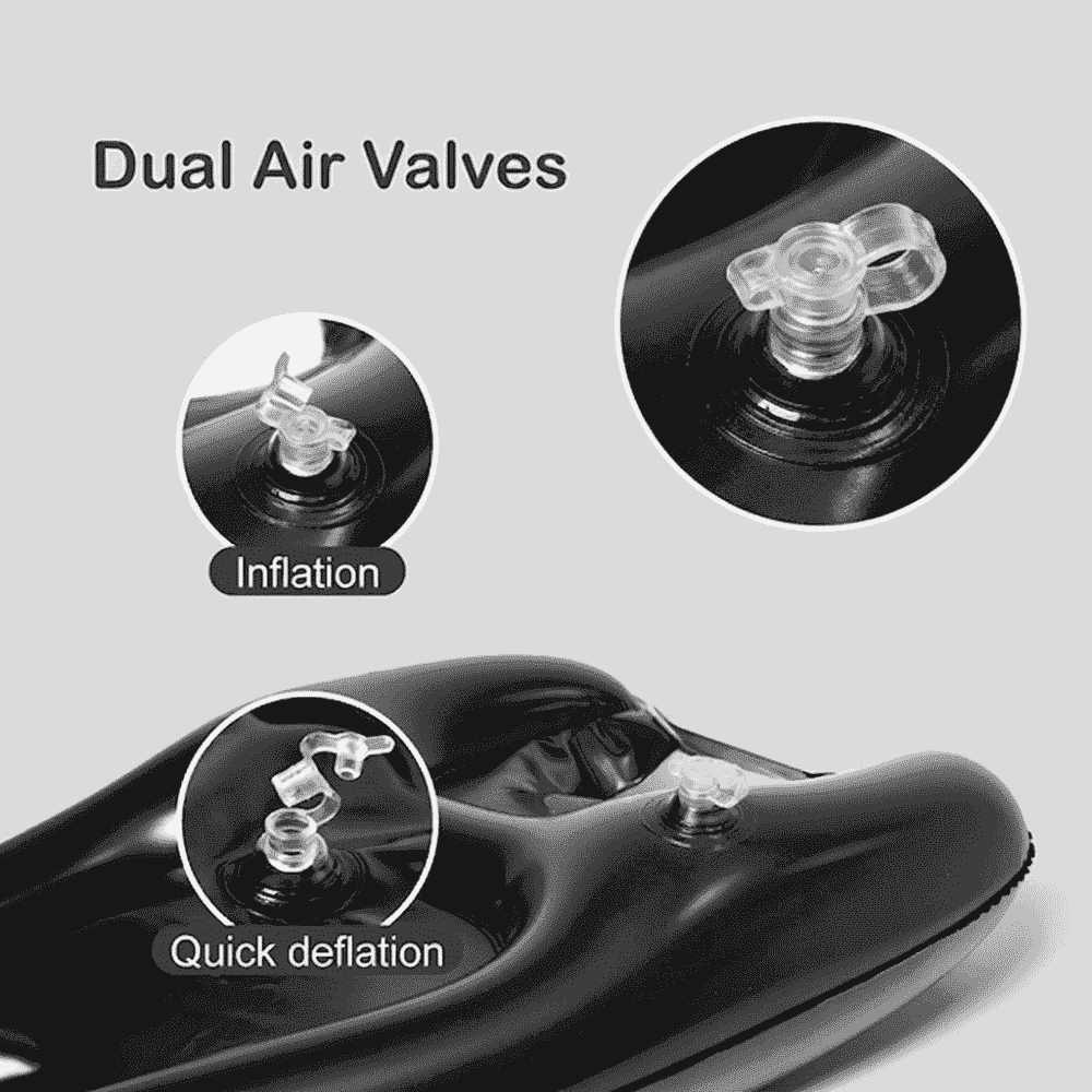 inflatable hair washing tray dual valve