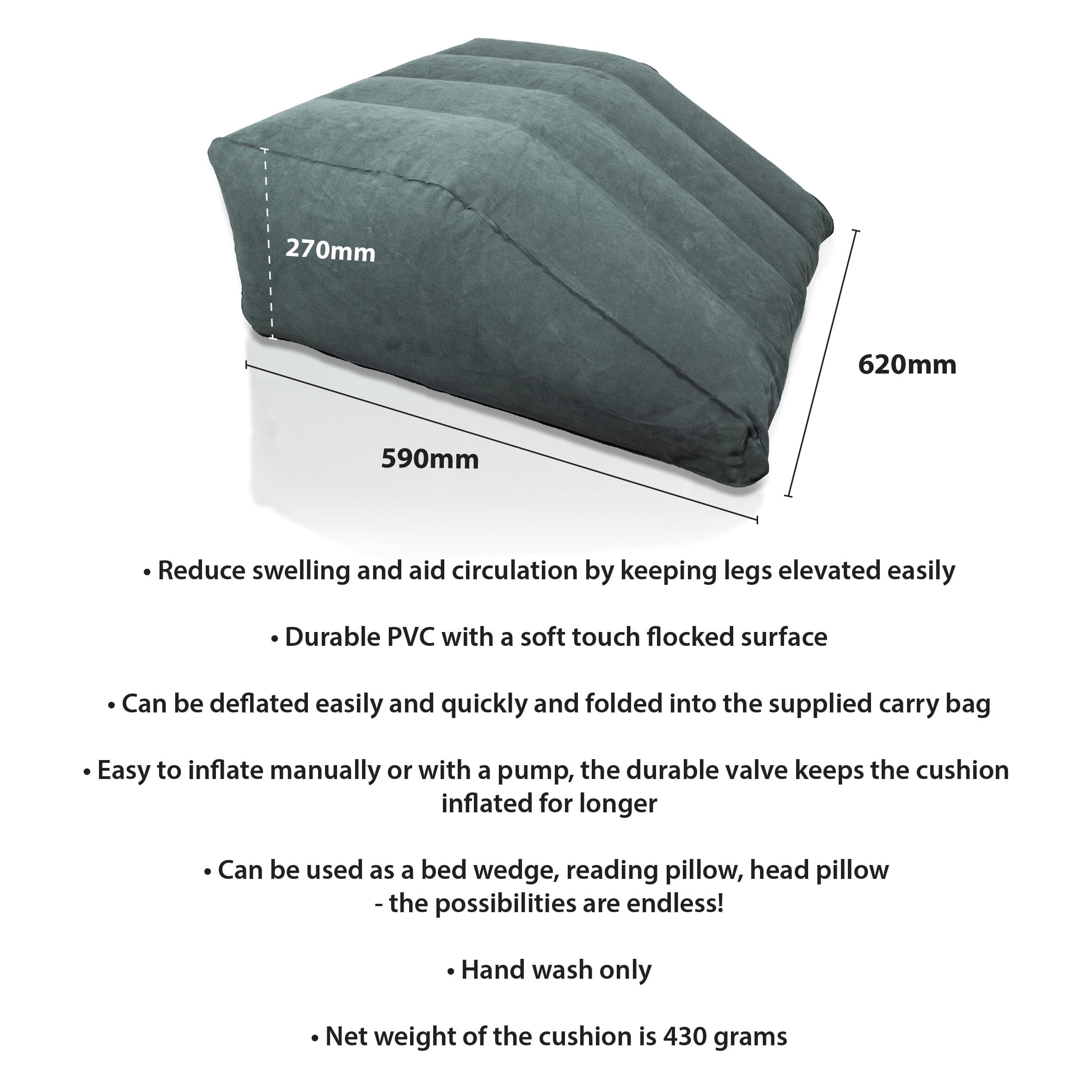 inflatable leg wedge dimensions