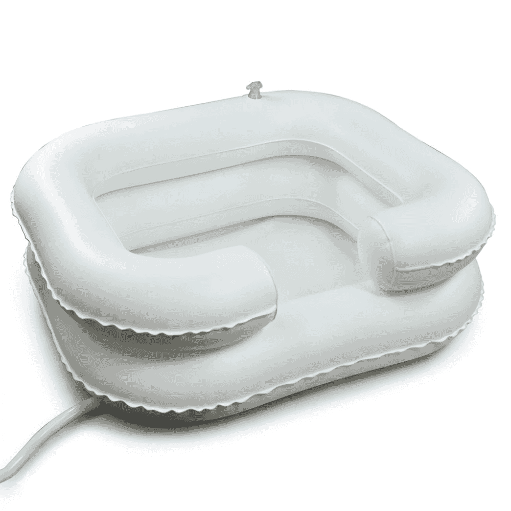 inflatable shampoo basin detail