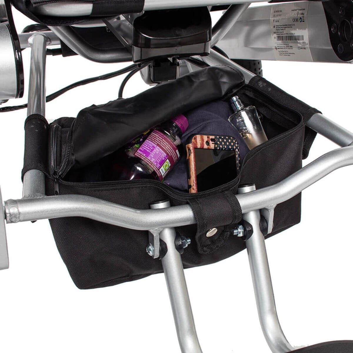 instafold electric wheelchair under seat storage