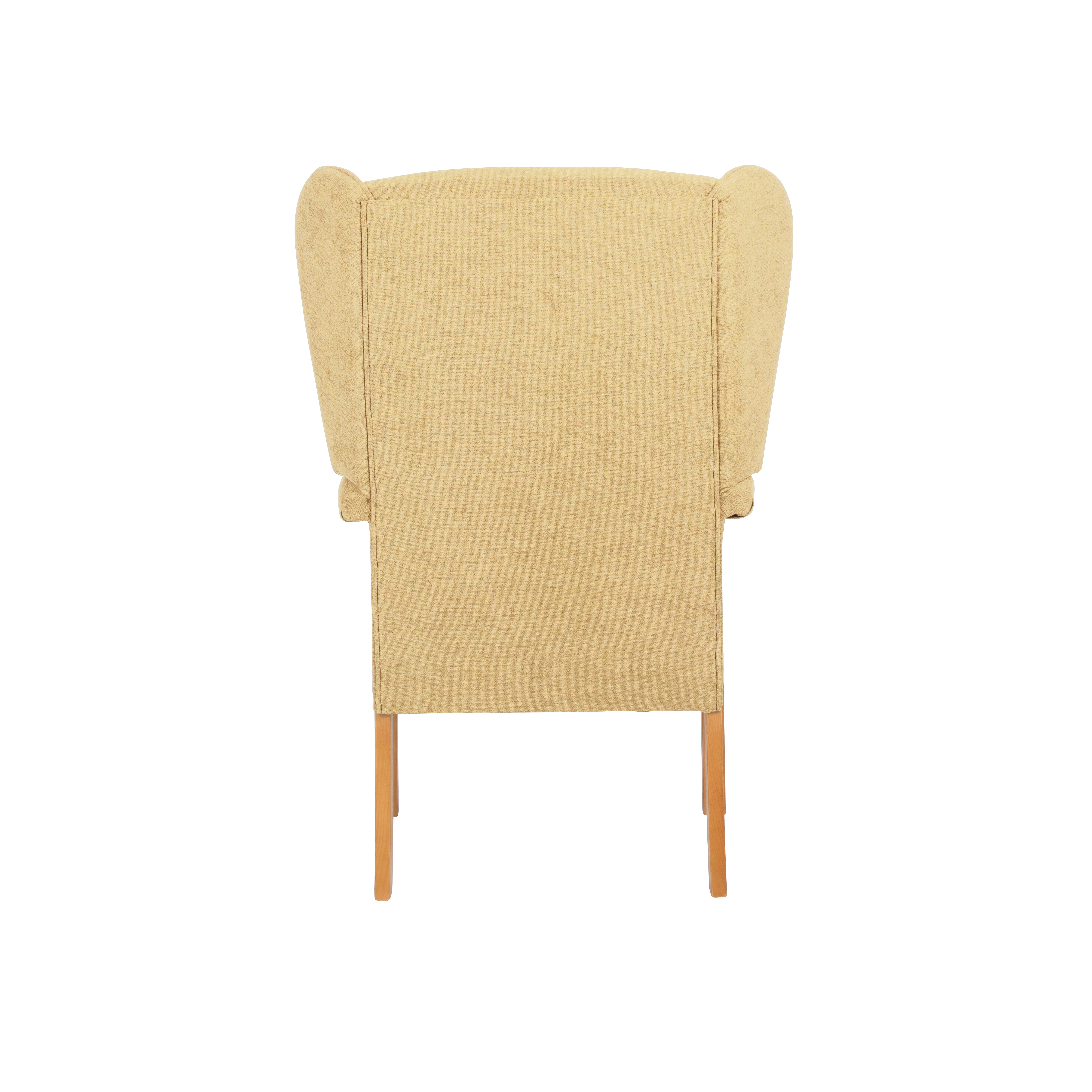 jubilee luxury fireside chair pale gold from back