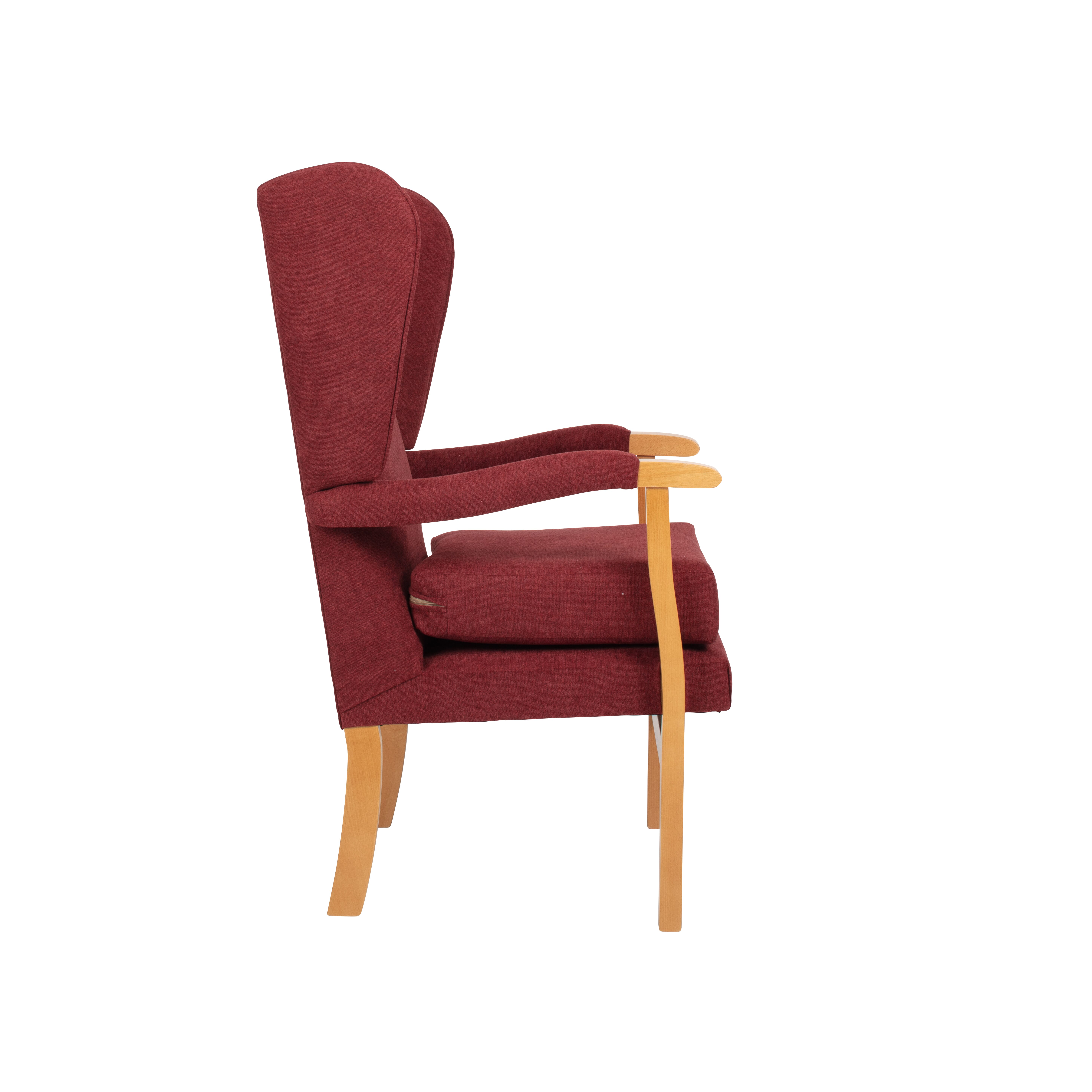 jubilee luxury fireside chair red side on