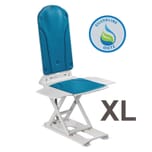 Kanjo Eco Lightweight Reclining Bathlift With White Covers – 140kg Weight Limit – Bath Chair For Elderly Or Disabled – Easy Clean Mobility Bathroom Aid – 4-Year Warranty Included