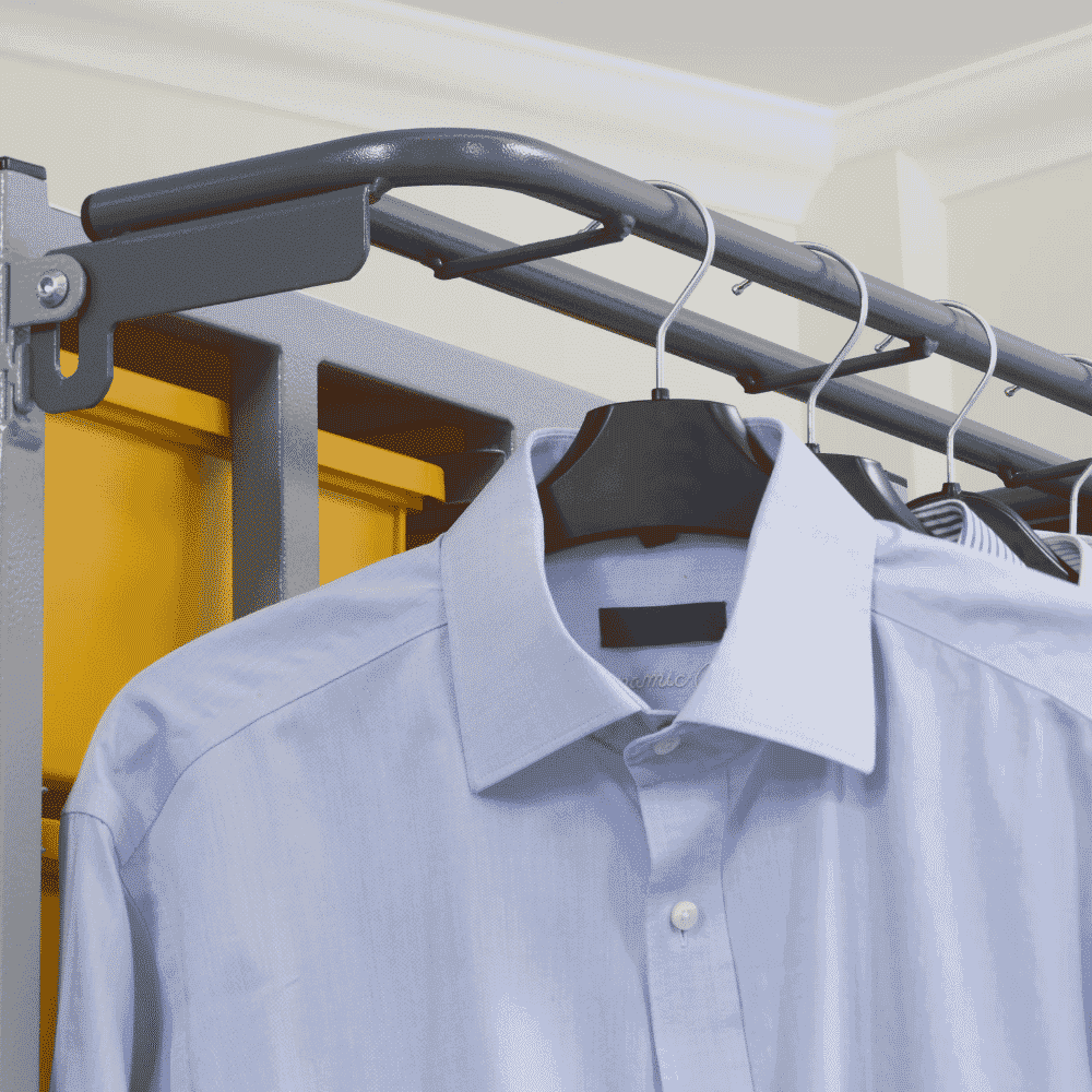 karri cart 4 tier laundry trolley 28 trays with hanging rail hanger
