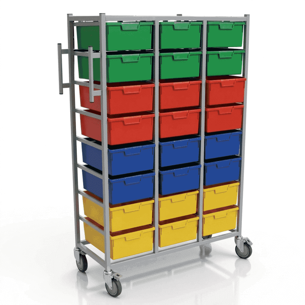 Karri-Cart Triple Laundry Trolley - 24 Trays