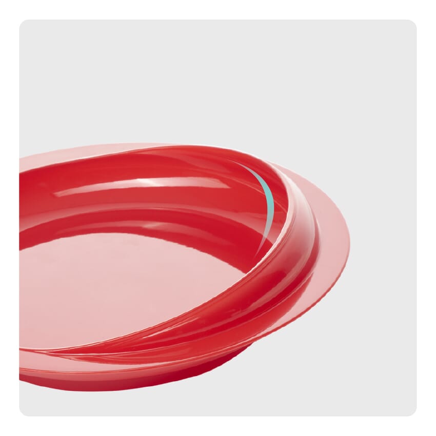 kids scoop dish showing high rim