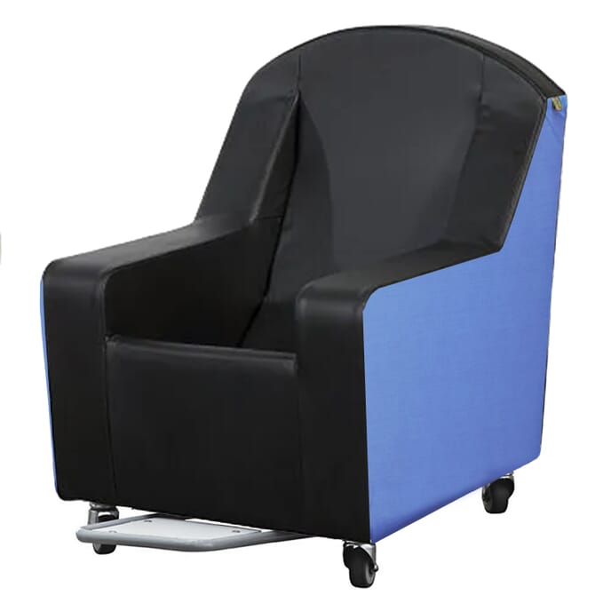 kirton stirling chair with sliding footrest black dartex boxford vinyl