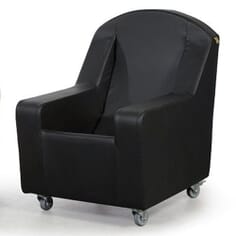 Kirton Stirling Chair - Black Dartex - Black Vinyl