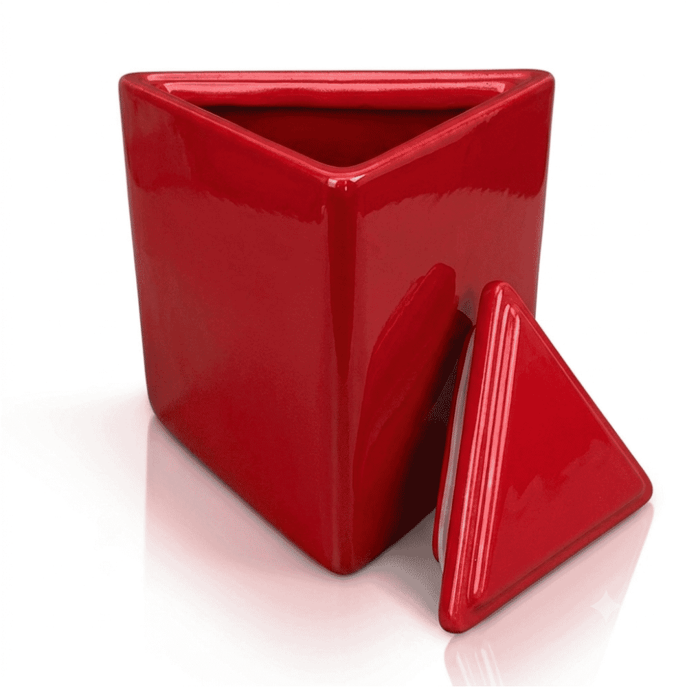 kitchen storage container red medium open