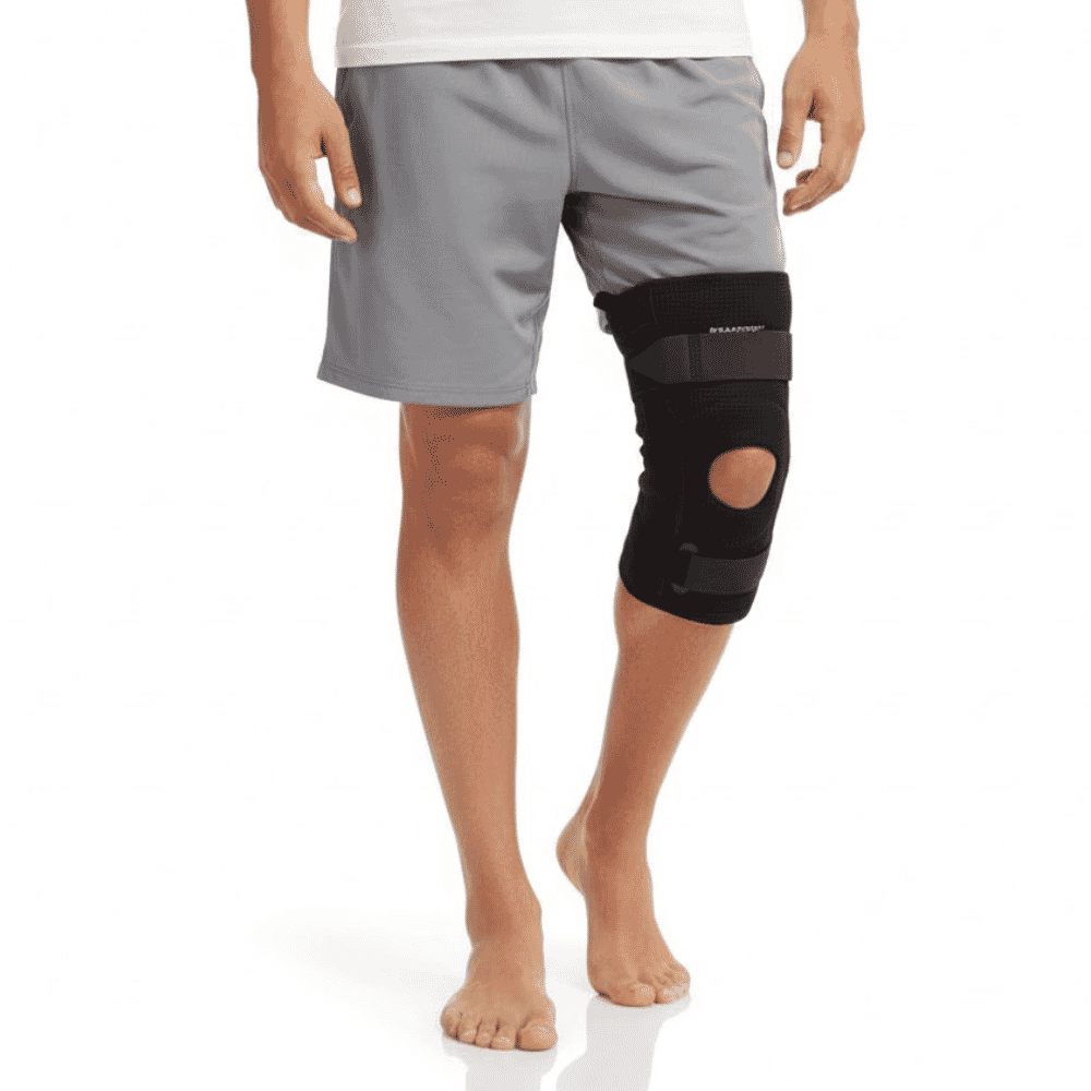 knee brace on model