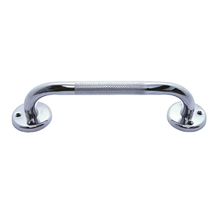 knurled chrome steel safety grab rail 12 inch