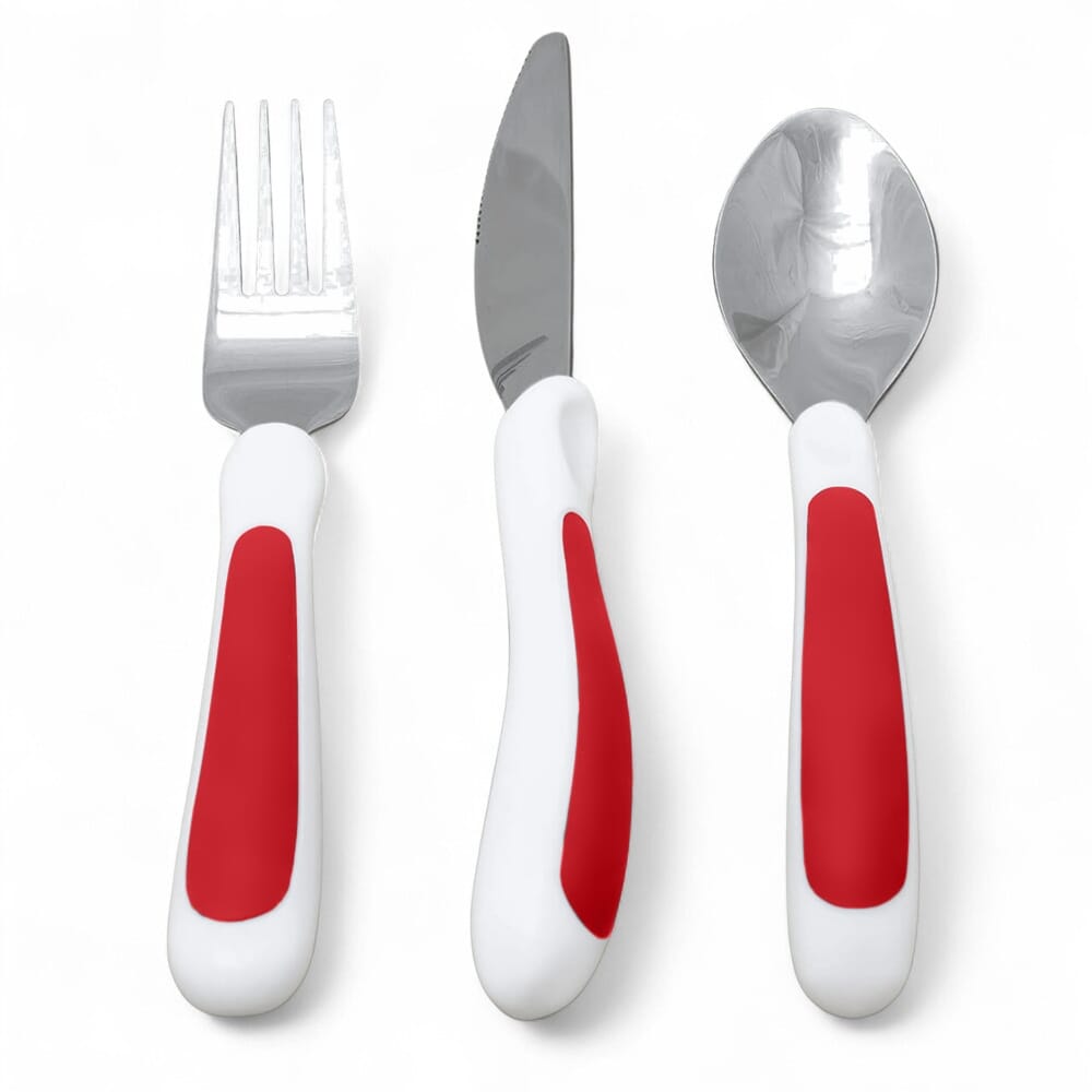 kura care adult cutlery set red flat