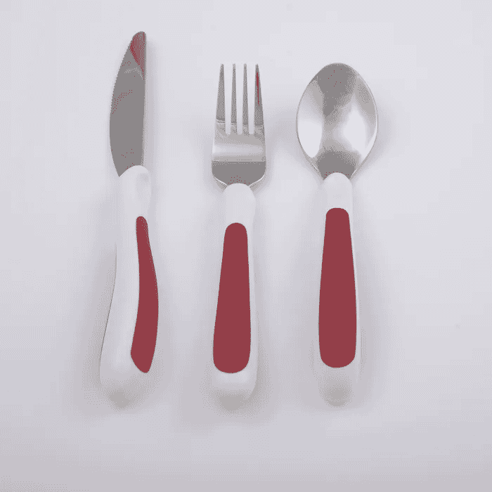 View Kura Care Adult Cutlery Set Red information