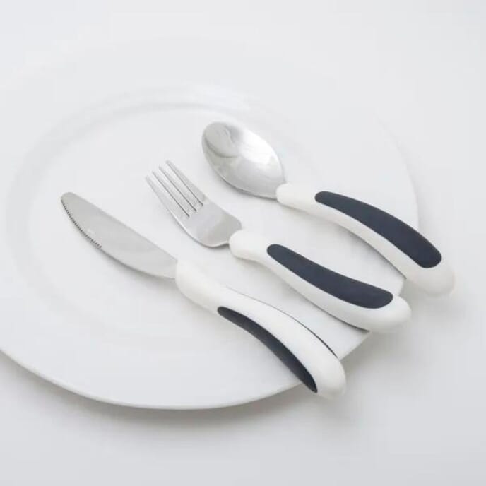 kura care cutlery kura care adult profiled cutlery set white