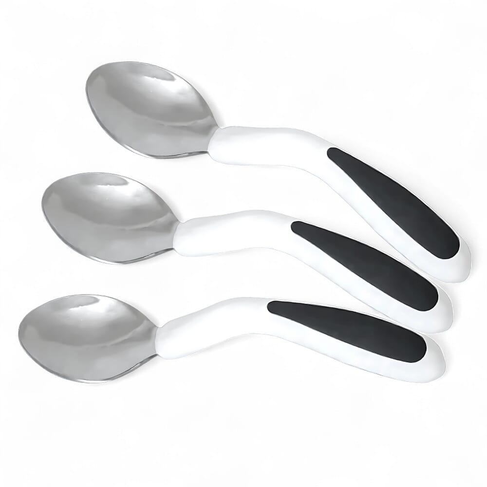 kura care cutlery right hand angled spoon pack of 3