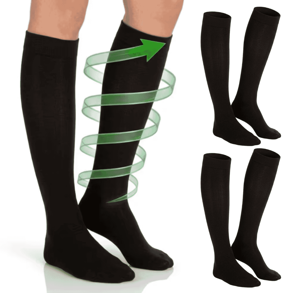ladies flight socks black 3 pairs