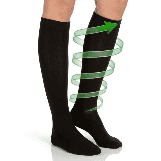 ladies flight socks black