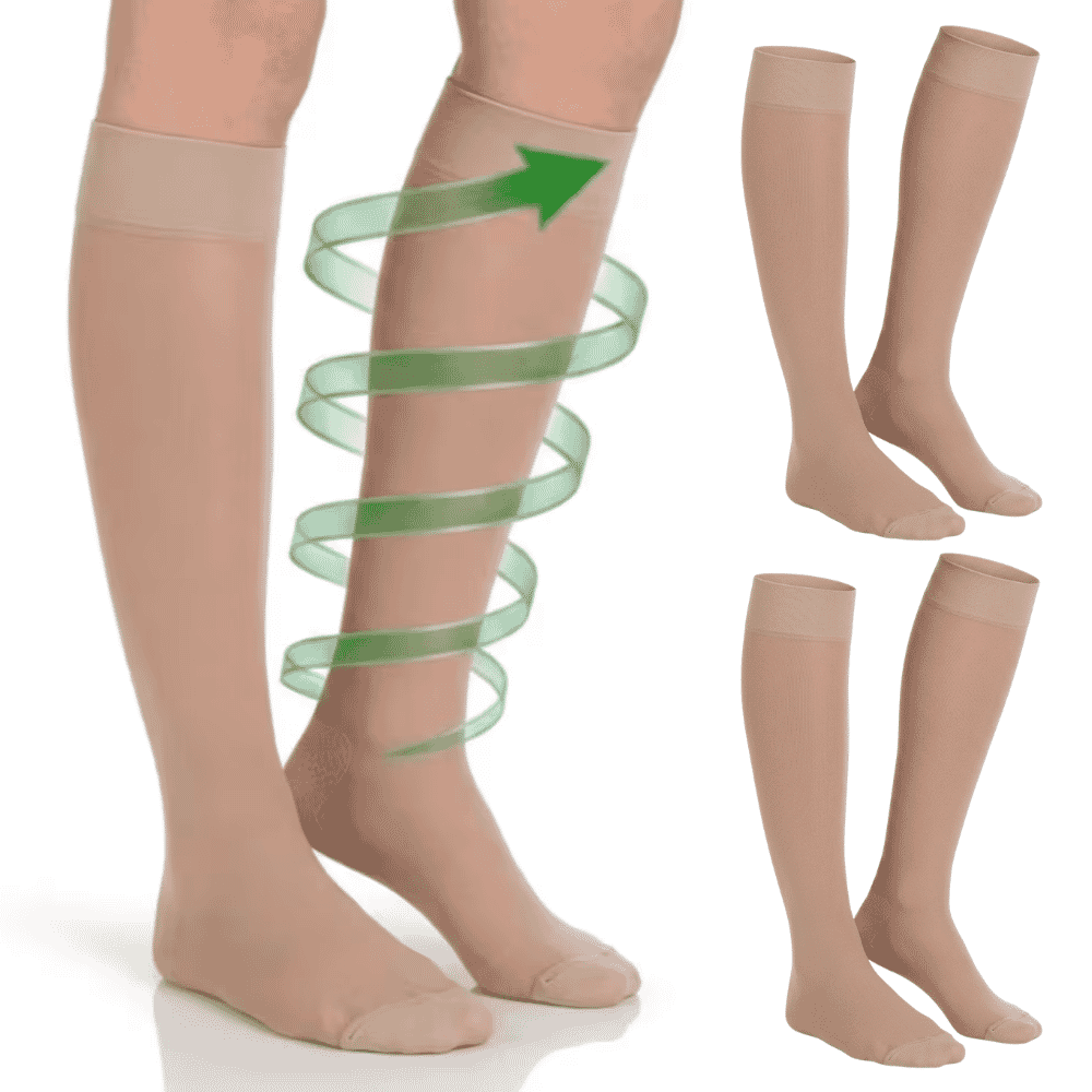 ladies flight socks natural 3 pairs