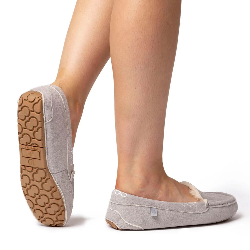 Ladies Heat Holders Slippers Grey