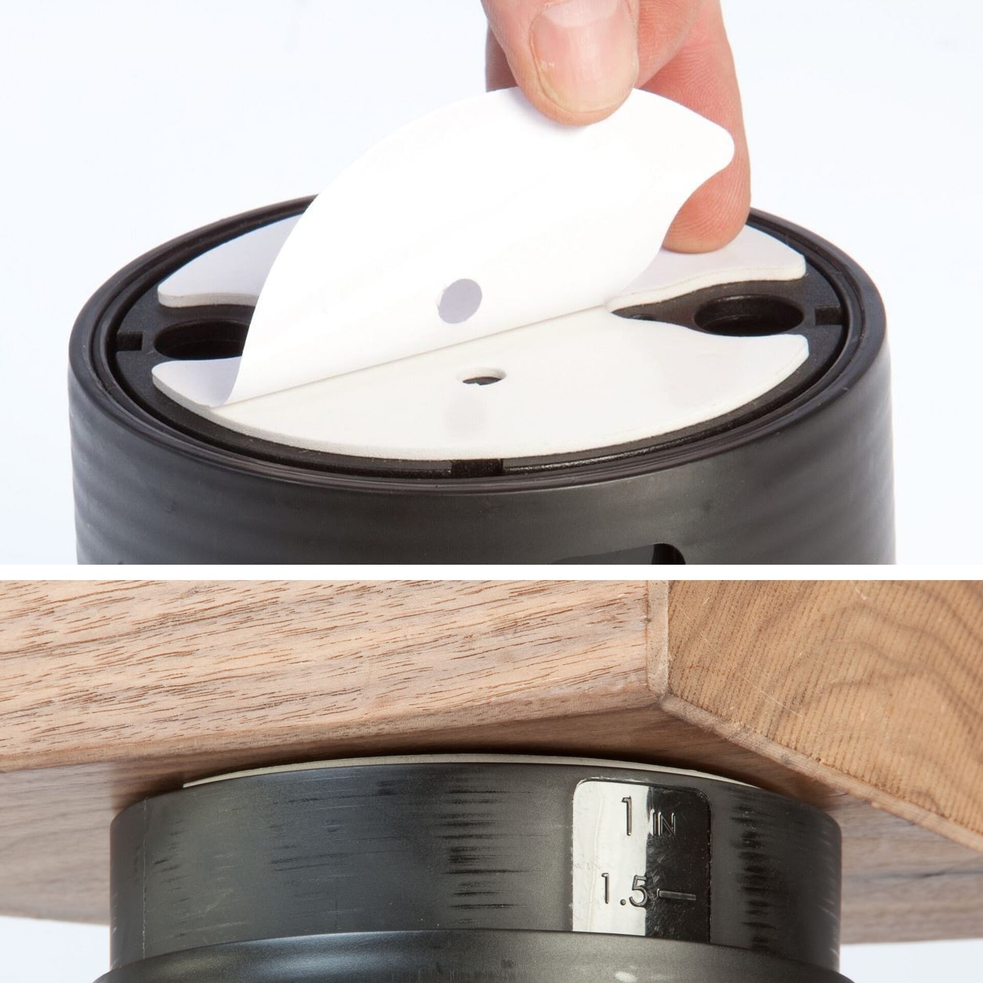 langham suregrip furniture raisers in action with block adapters