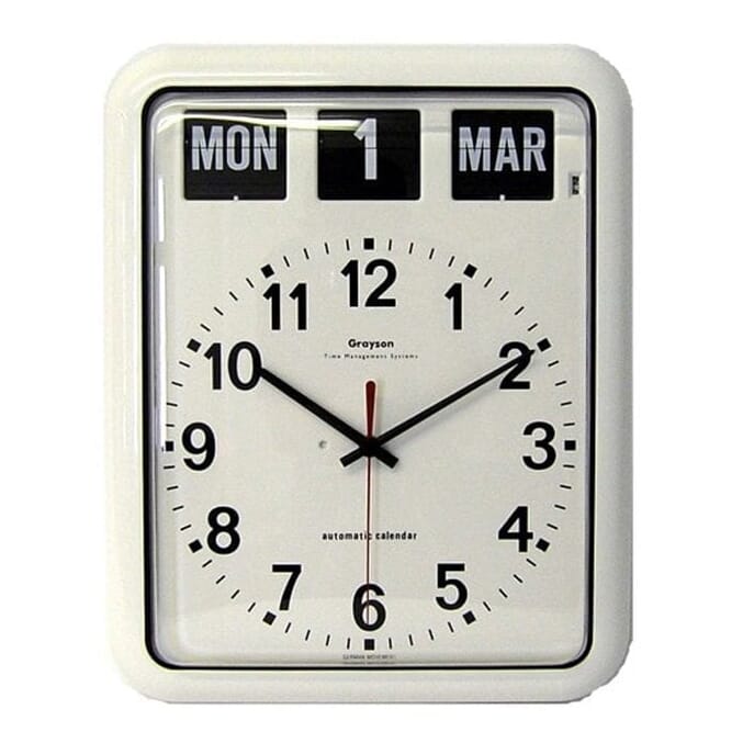 large calendar wall clock
