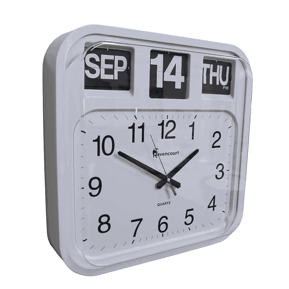 Large Face Calendar Wall Clock - White from Essential Aids