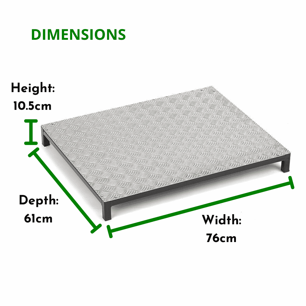 large metal half step dimensions