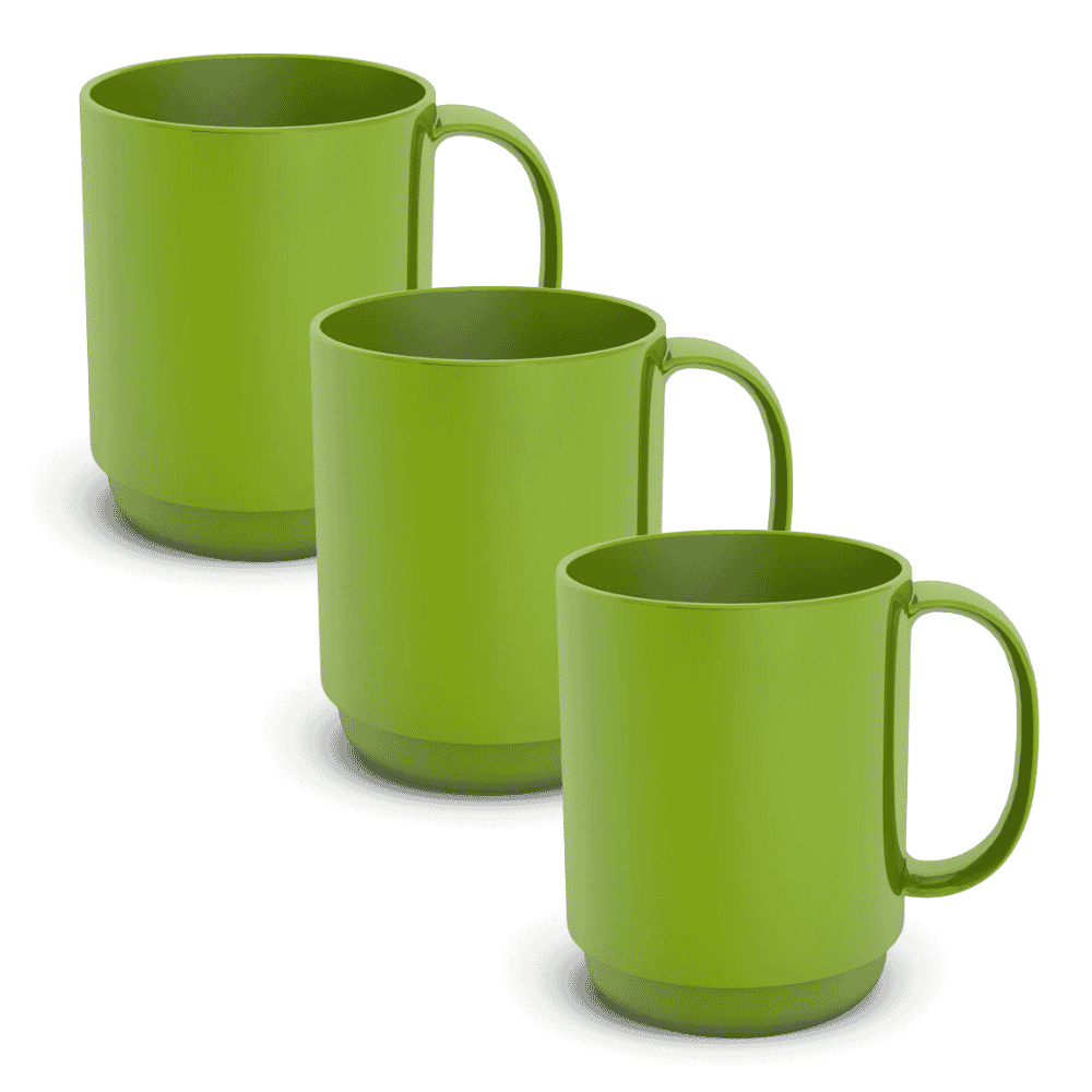 Large Mug Green Pack of 3