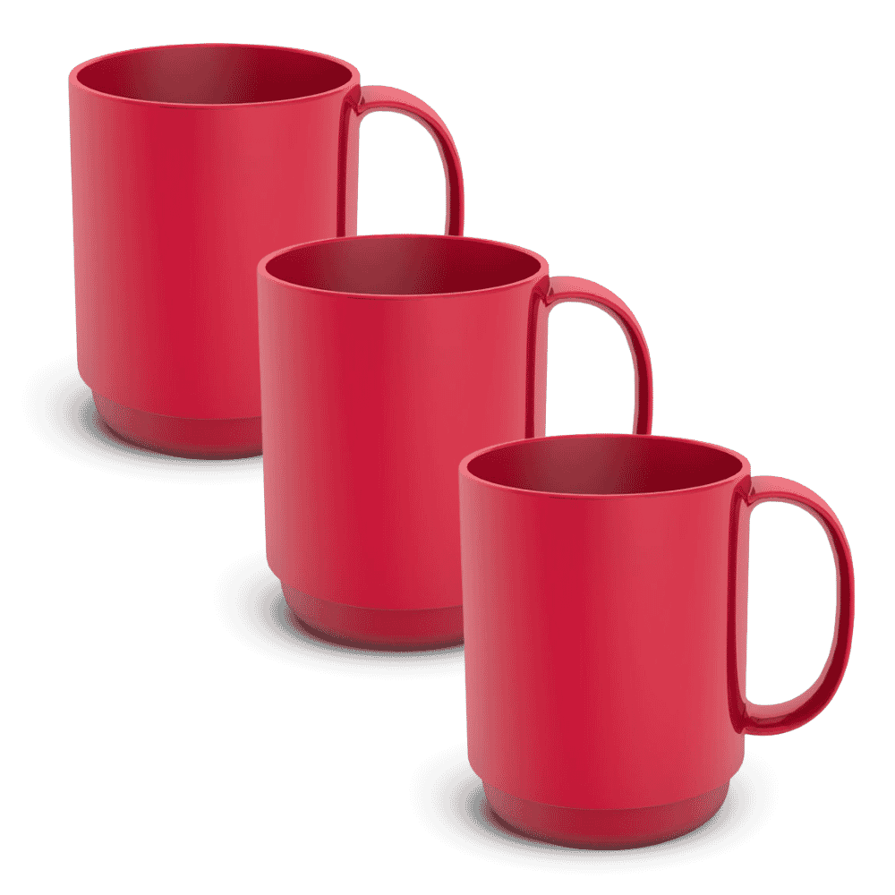 large mug red pack of 3