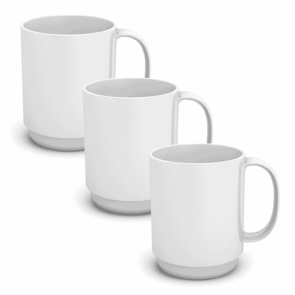 large mug white pack of 3