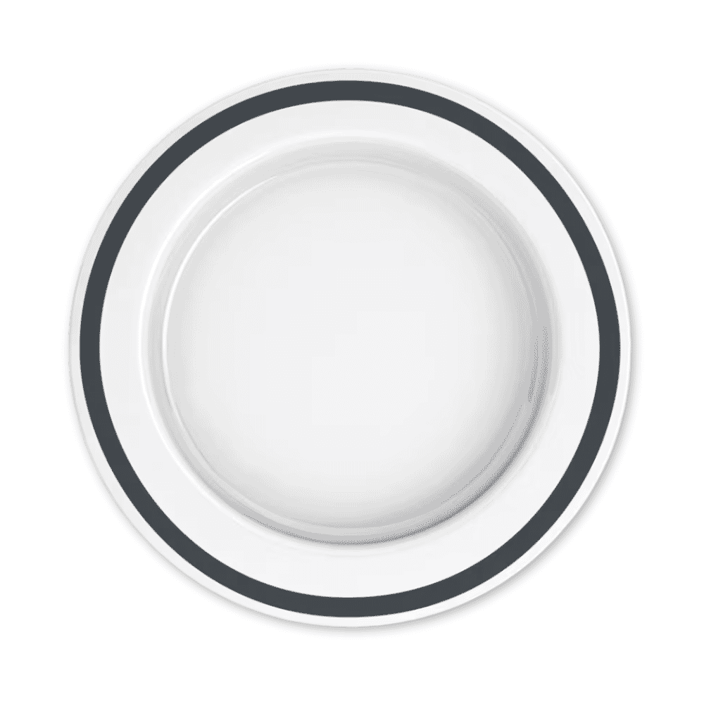 large plate with sloped base anthracite rim