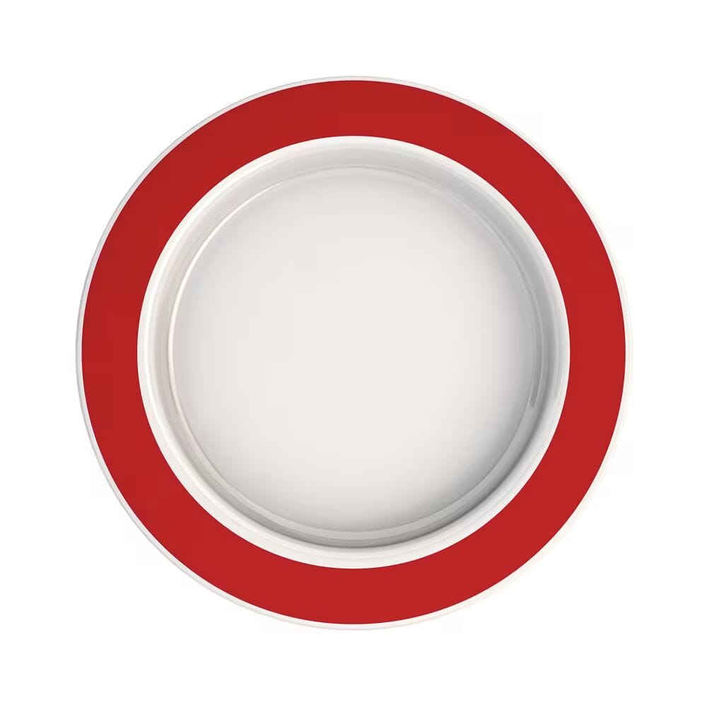 large plate with sloped base red