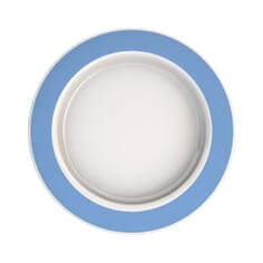 Large Plate with Sloped Base - Rim Light Blue