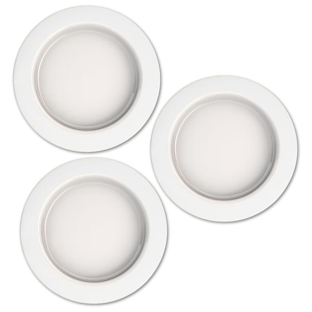 View Large Plate with Sloped Base White Pack of 3 information