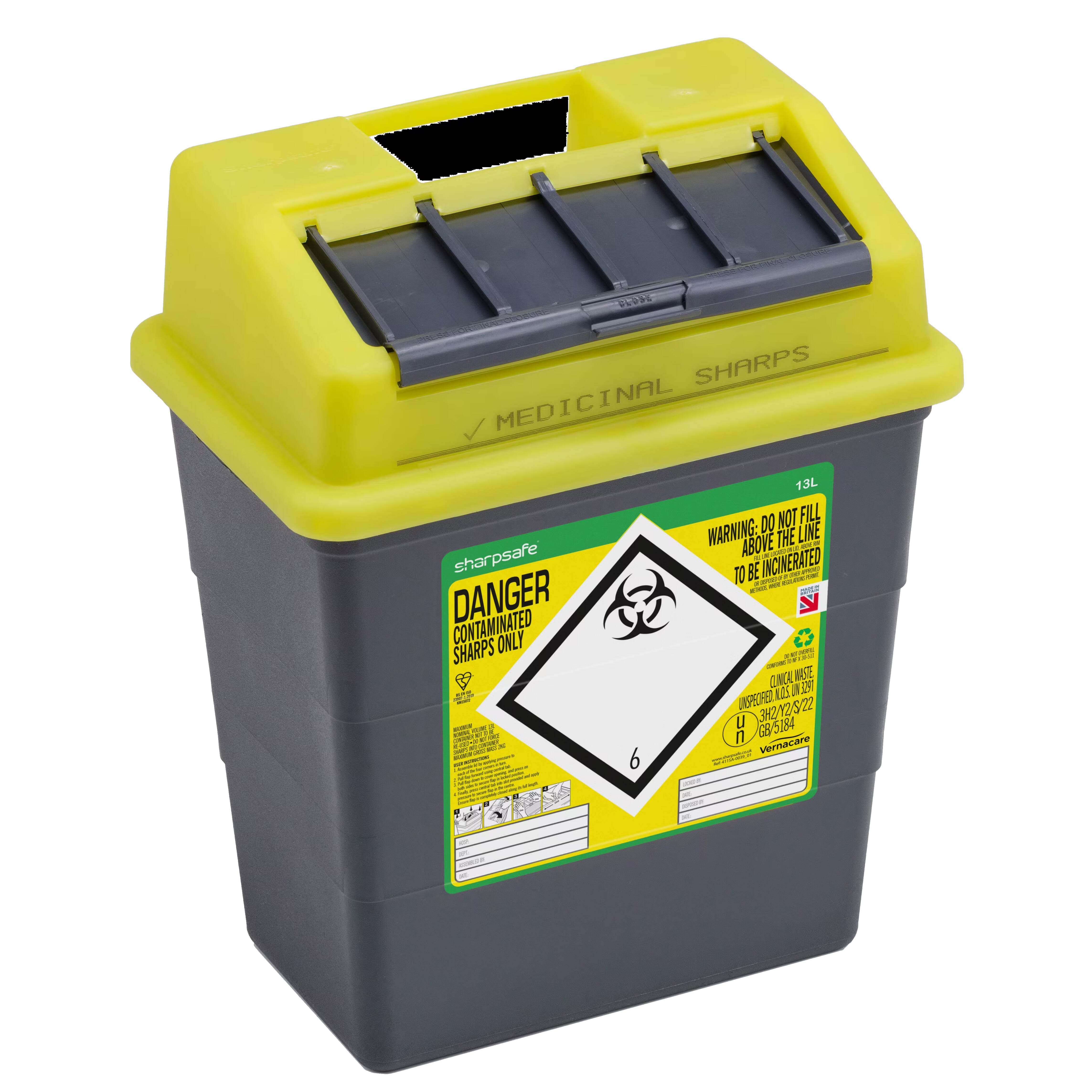 large sharps bin 13 litre