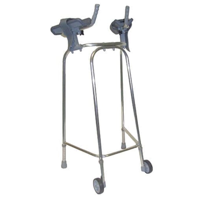 large twin wheeled adjustable walker