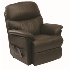 Lars Leather Dual Motor Riser Recliner - Brown