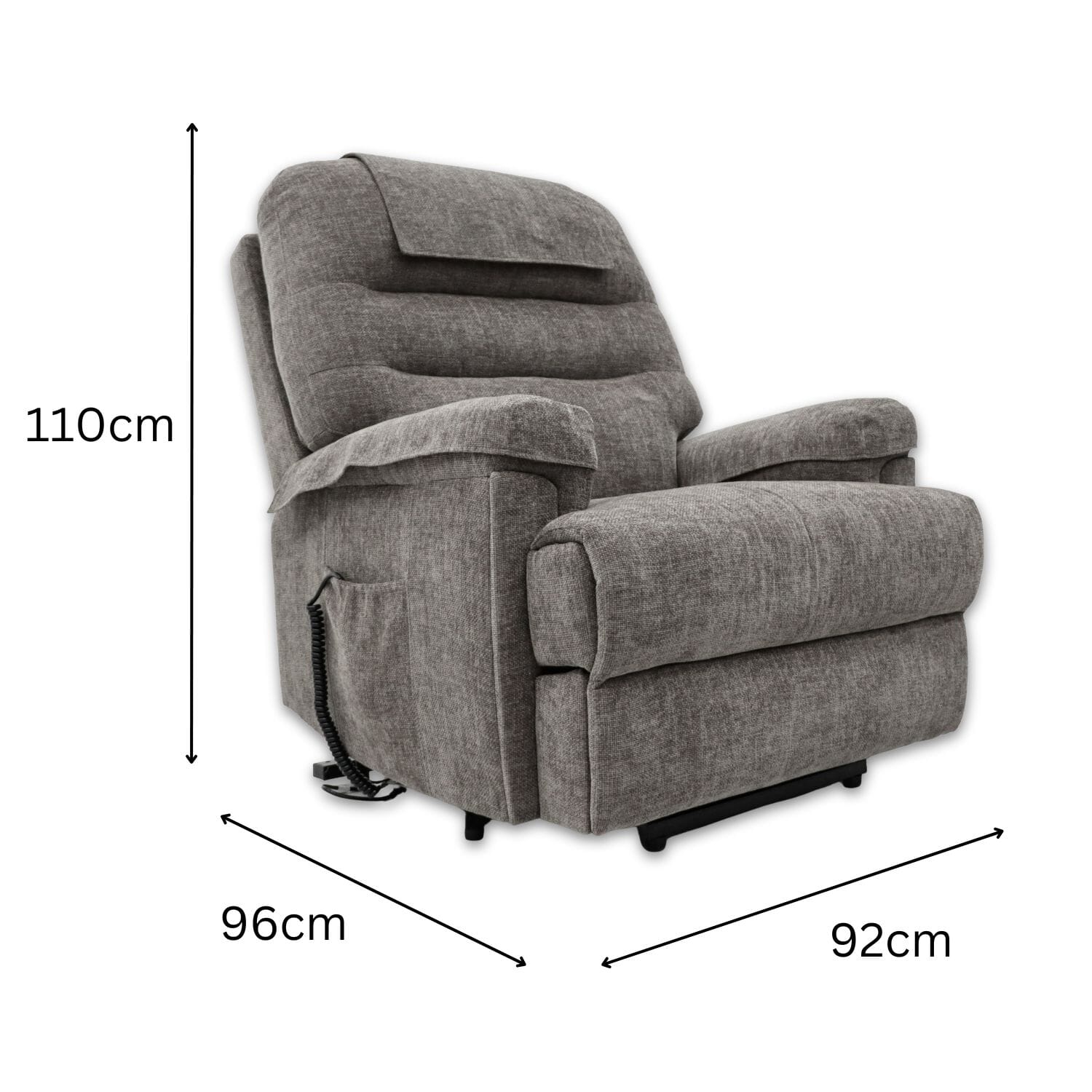 lawson royale rise recline chair flint dimensions